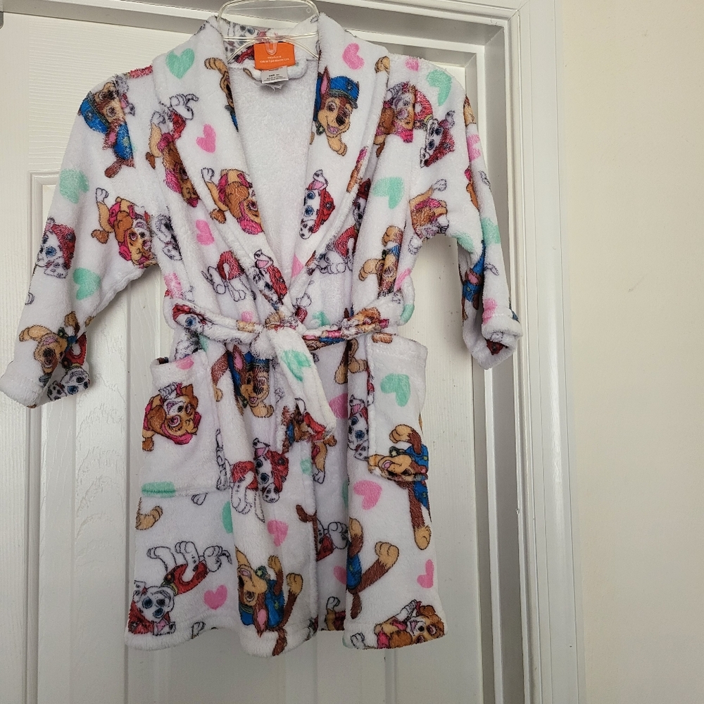 Nickelodeon Toddler Girls Paw Patrol Plush Robe Size 3T